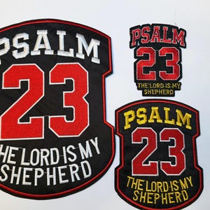 Psalm 23 Embroidered Faith Patch Collection (large/medium/small)