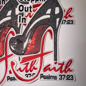 Steppin in Faith: Sequin Heel Statement Patch