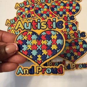 Autistic Pride Heart Patch: Autism Awareness Embroidery Design
