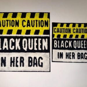 I’m Her Bag/ Caution Tape Chenille Patch (Large or Medium)