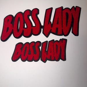 Boss Lady Statement Chenille Patch: Large/Medium