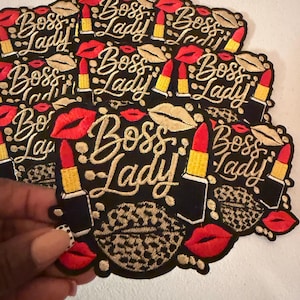 Boss Lady Glam Embroidered Iron-On Patch