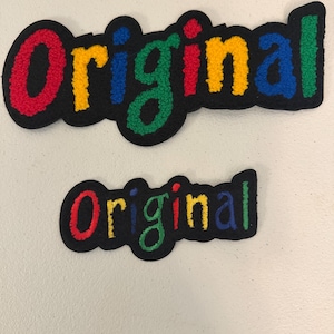 Colorful Chenille Letter Patch – “ORIGINAL" Iron-On Patch