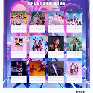 K-pop Demon Hunters A3 2026 Calendar - Etsy