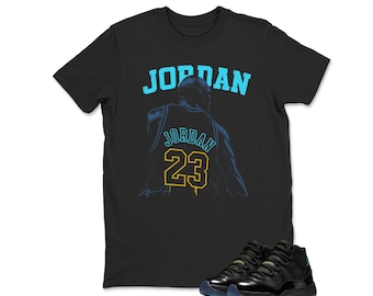 Jordan 11 Gamma Matching Sneaker Tee Shirt Black - Sneaker Shirt , Unisex Shirt Match Sneaker