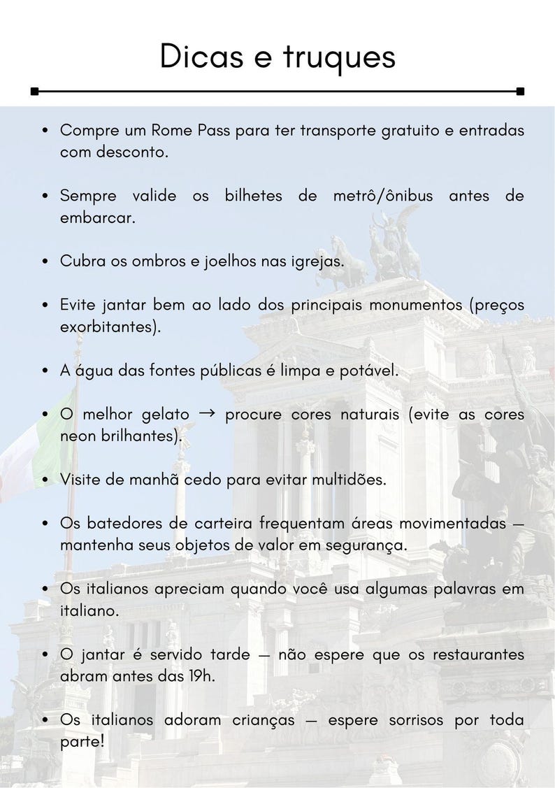 Roma Guia Viagem 3 Dias: Adultos + Crianças + Caça ao Tesouro - Português (PDF) image 8