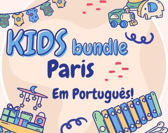 Paris Pack Infantil - Livro de Colorir e Guia de Viagem - Português (PDF)