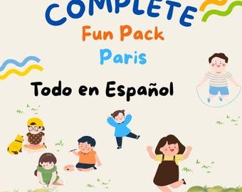 Pack Completo Divertido de Paris – Guía Infantil + Libro para Colorear + Búsqueda del Tesoro - Español (PDF)