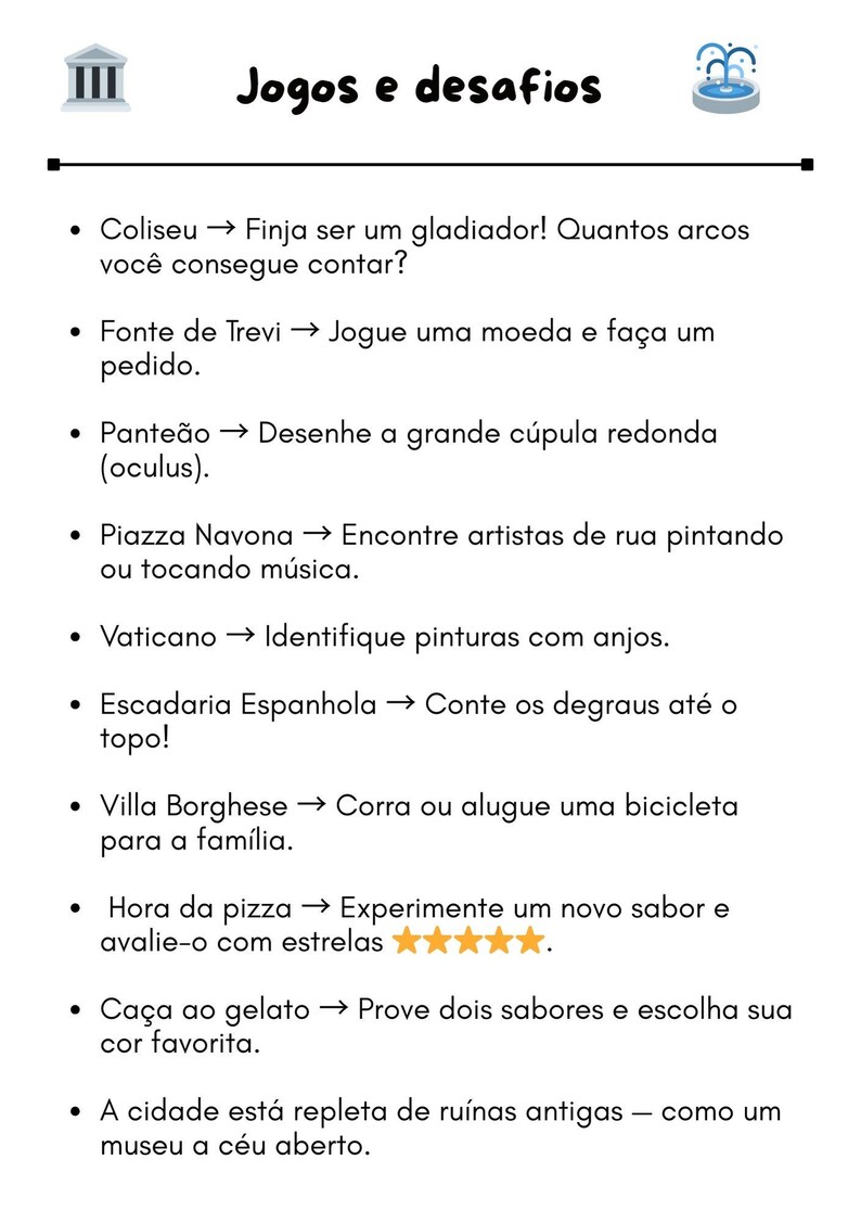Roma Guia Viagem 3 Dias: Adultos + Crianças + Caça ao Tesouro - Português (PDF) image 11
