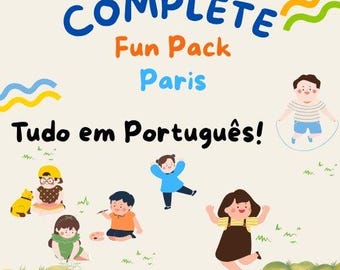 Pacote Completo de Diversão Paris – Guia Infantil + Livro de Colorir + Caça ao Tesouro - Português (PDF)