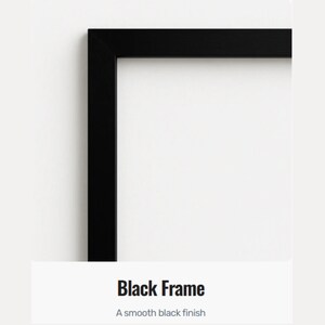 A black frame with a smooth black finish.