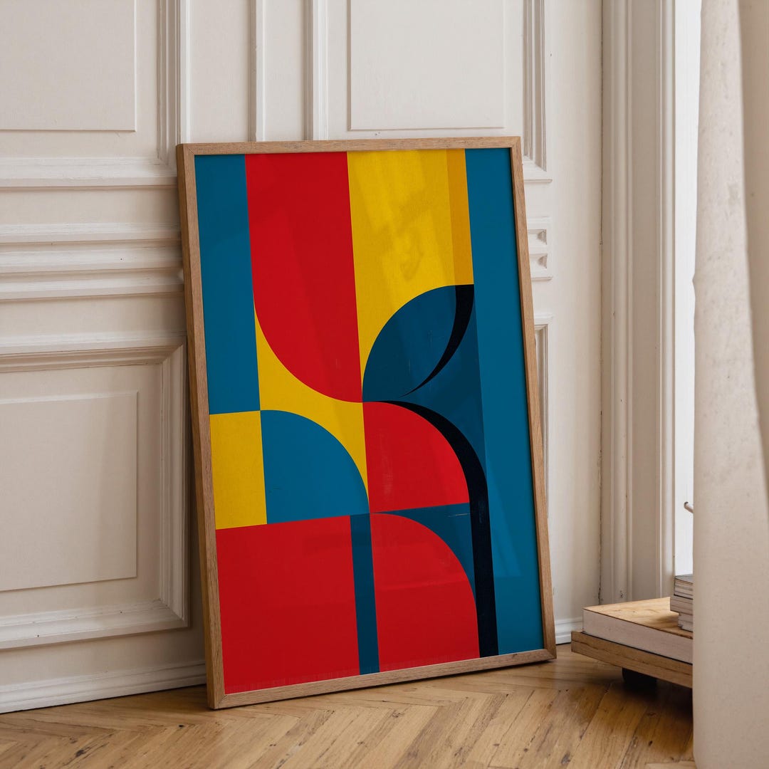 Abstract Print | Geometric Wall Art | Modernist Poster | Retro