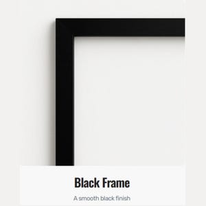 A black frame with a smooth black finish.