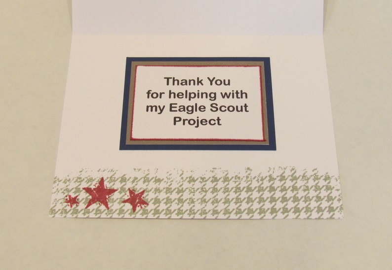 EAGLE SCOUT PROJECT Thank You Card Boy Scout Court of Etsy