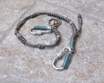 Chaîne en paracorde avec mousqueton, chaîne de portefeuille tactique, porte-clés robuste, lanière faite main accessoire rustique