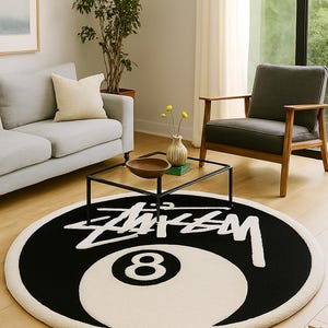 STUSSY 8 BALL RUG 30インチ ブラック Amazon.com: 8 Ball Rug, 32
