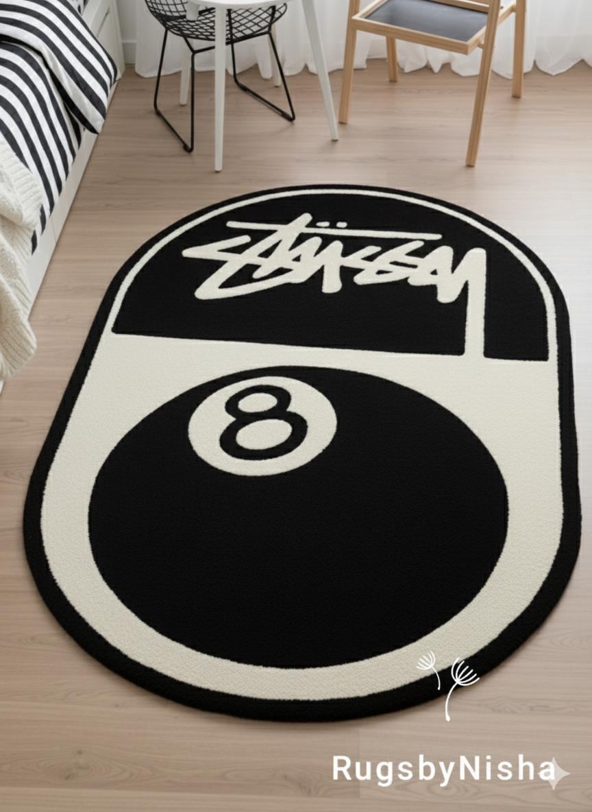 stussy ラグマット 8ボール 8 Ball Rug – Black | Accessories | Stüssy