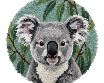 Koala Latch Hook Kits, DIY Rug Making Kit, Boho Kids Room Decor