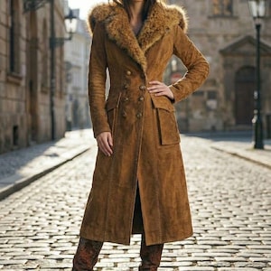 Vintage Suede and Fur Jacket - Etsy