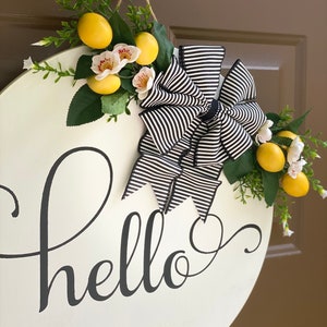 Front Door Decor/ Hello Door Sign/ Farmhouse Year Round Wreath/ Spring Door Hanger/ Gift for Mom/ House Warming Gift