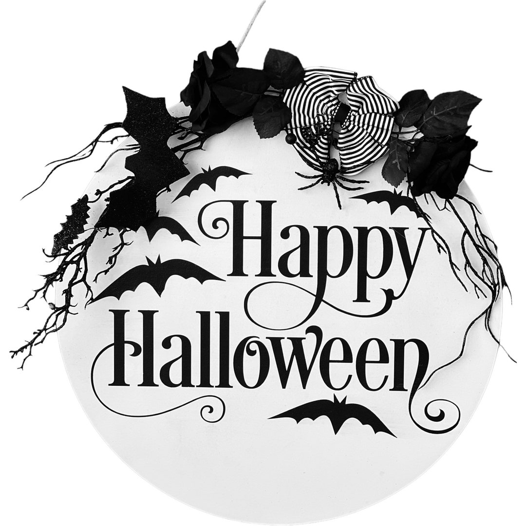 Halloween Front Door Sign/ Halloween Home Decor/ Fall Decor Door Hanger