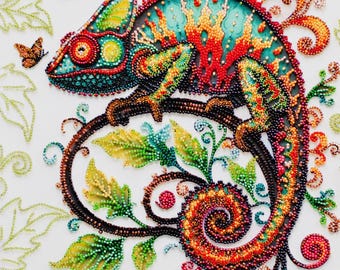 ビーズ刺繍キット、ビーズ絵画、ビーズの絵、簡単な3D刺繍、アブリス