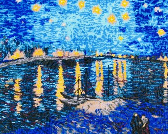 Van Gogh Perlenstickerei Kit - DIY Perlenstickerei Handarbeit Für Erwachsene, Handstickerei Set, Moderne 3D Perlenstickerei