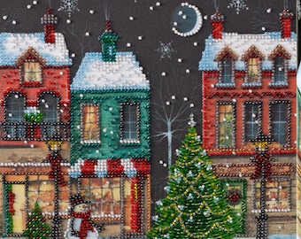 Kit de broderie de perles, Noël, kit de broderie perlée pour adultes, kit de broderie facile à la main, kit de broderie perlée, cadeau décoration des Fêtes