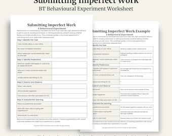Werkblad CGT-perfectionisme | Onvolmaakt werk indienen (afdrukbare pdf)