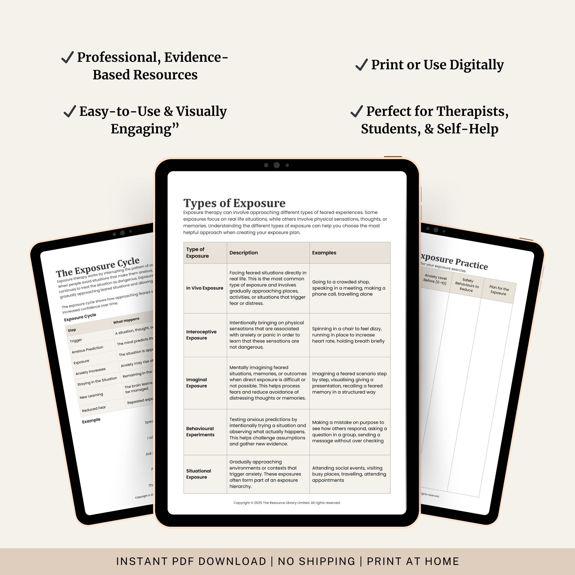 Exposure Ladder Worksheet.pdf Exposure Therapy Workbook | Fear Ladder & Exposure Hierarchy Worksheets ...