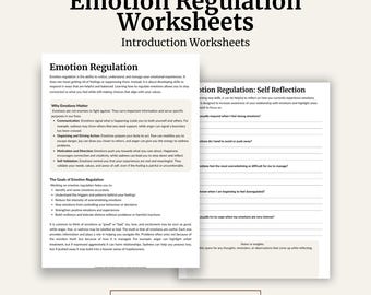 Emotionsregulierung Arbeitsblätter | Fähigkeiten zur emotionalen Bewusstwerdung, DBT Informed (druckbare PDF)