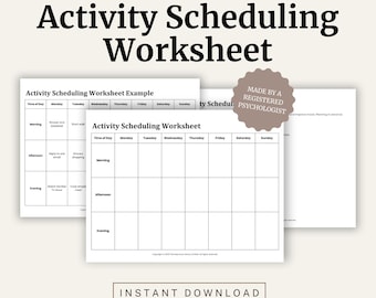 Werkblad CGT-activiteitenplanning | Therapieplanner (afdrukbare pdf)