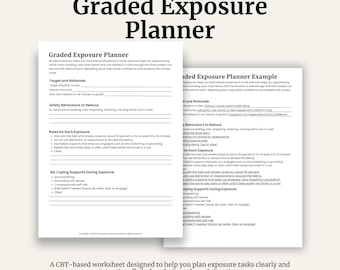 Graded Exposure Planner | CBT Exposure Planning Worksheet | Anxiety and Avoidance Support | Printable Therapy Resource