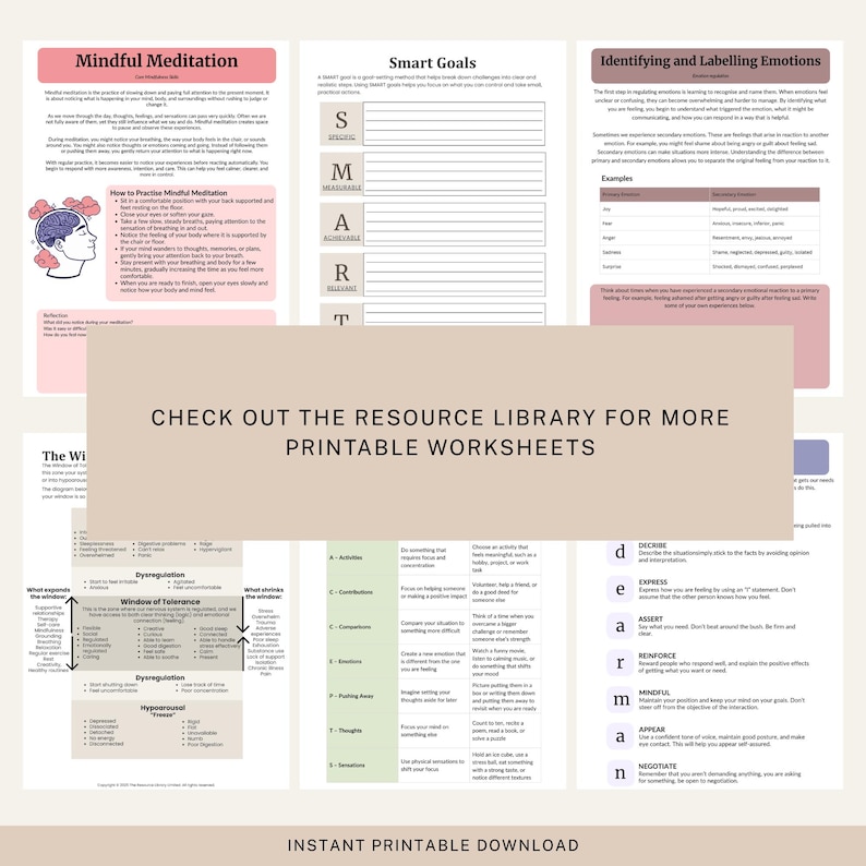 CBT Thought Record Worksheet | Anxiety and Overthinking Therapy Tool ...