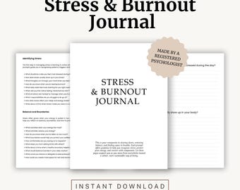 Stress- en burn-outdagboek: 50 aanmaningen tot reflectie (digitale download)
