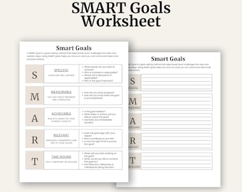 Werkblad SMART-doelen | Afdrukbaar sjabloon voor het stellen van doelen (pdf)