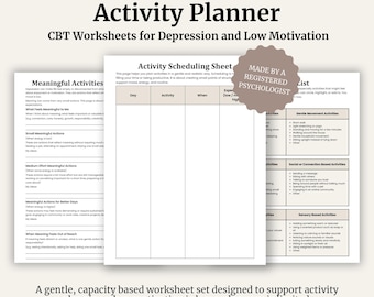 Activiteitenplanner voor gedragsactivering: CGT-werkbladen voor depressie en lage motivatie