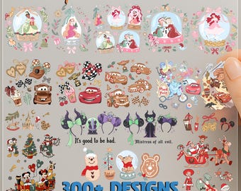 Disney Christmas DTF Transfer, Disney Characters DTF, Disney Coquette Bow DTF, Disneyland Trip Dtf, Ready To Press, Heat Press Transfer