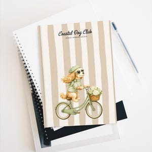 Cavapoo Journal Inbunden anteckningsbok | Coastal Dog Club Cykelkonst, Hundälskarbrevpapper