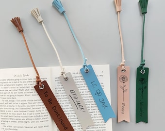 Gepersonaliseerde leren bladwijzer: cadeau gepersonaliseerde lezer