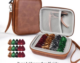 Gepersonaliseerde plectrum-organizer, gitarist cadeau, organisator gitaaraccessoire, cadeau voor hem/haar.