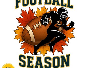 Football Season PNG | Autumn Sports PNG | Football Season Digital Download | Maple Leaves Football Art T-Shirts, Stickers & DIY Crafts