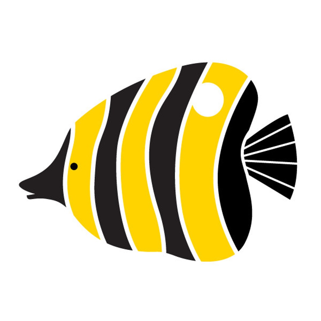 Angelfish Wall Stencil for Painting Kids or Baby Room Mural - Etsy