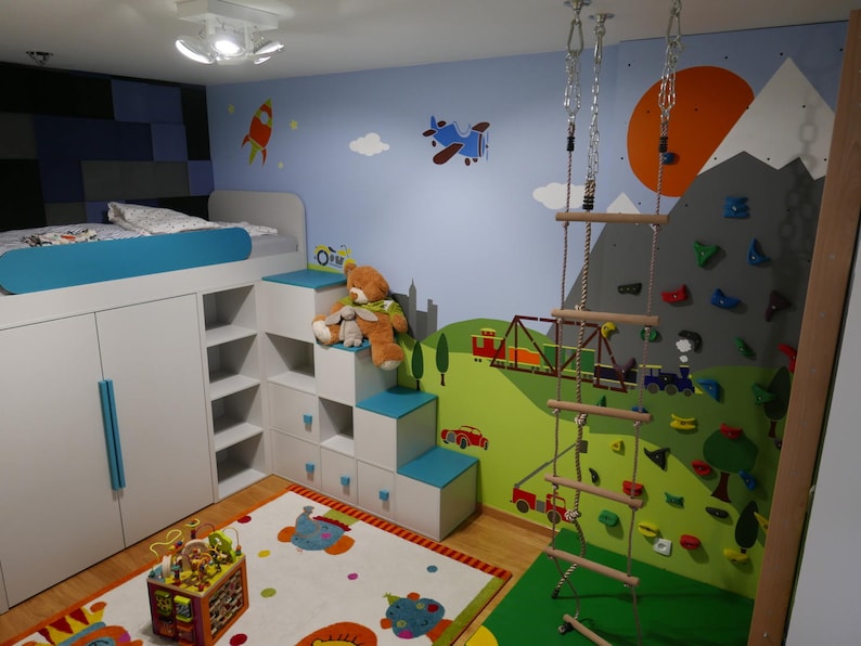 Transportation Wall Mural Stencil Kit for Baby Boys Room Etsy