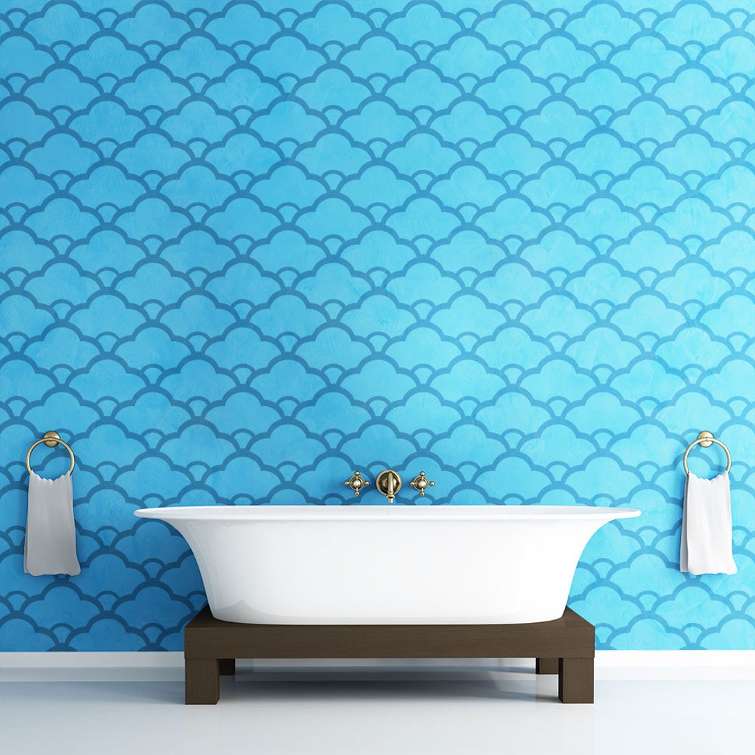 Flower Cloud Pattern Wall Stencil for Allover Wall Design (STL0008) - Etsy