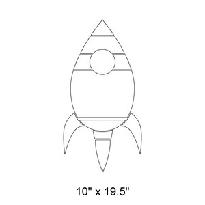 Rocket Ship Stencil for Painting Kids or Baby Room Mural sku234 ...