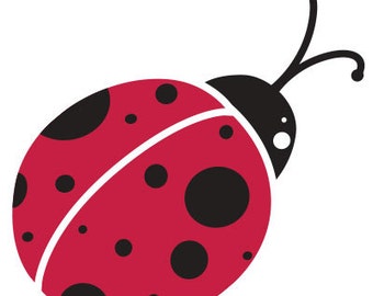 Ladybug Wall Stencil for Painting Girls Room Wall Mural   (SKU113-istencil)