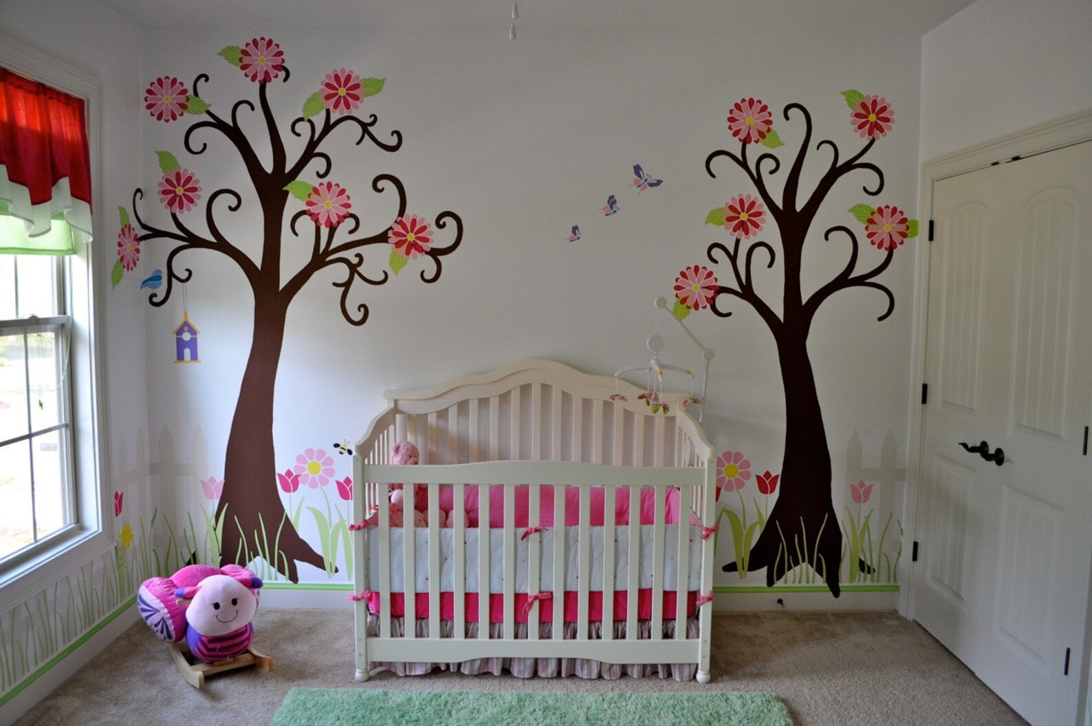Flower Garden Wall Mural Stencil Kit for Girls or Baby Room Etsy