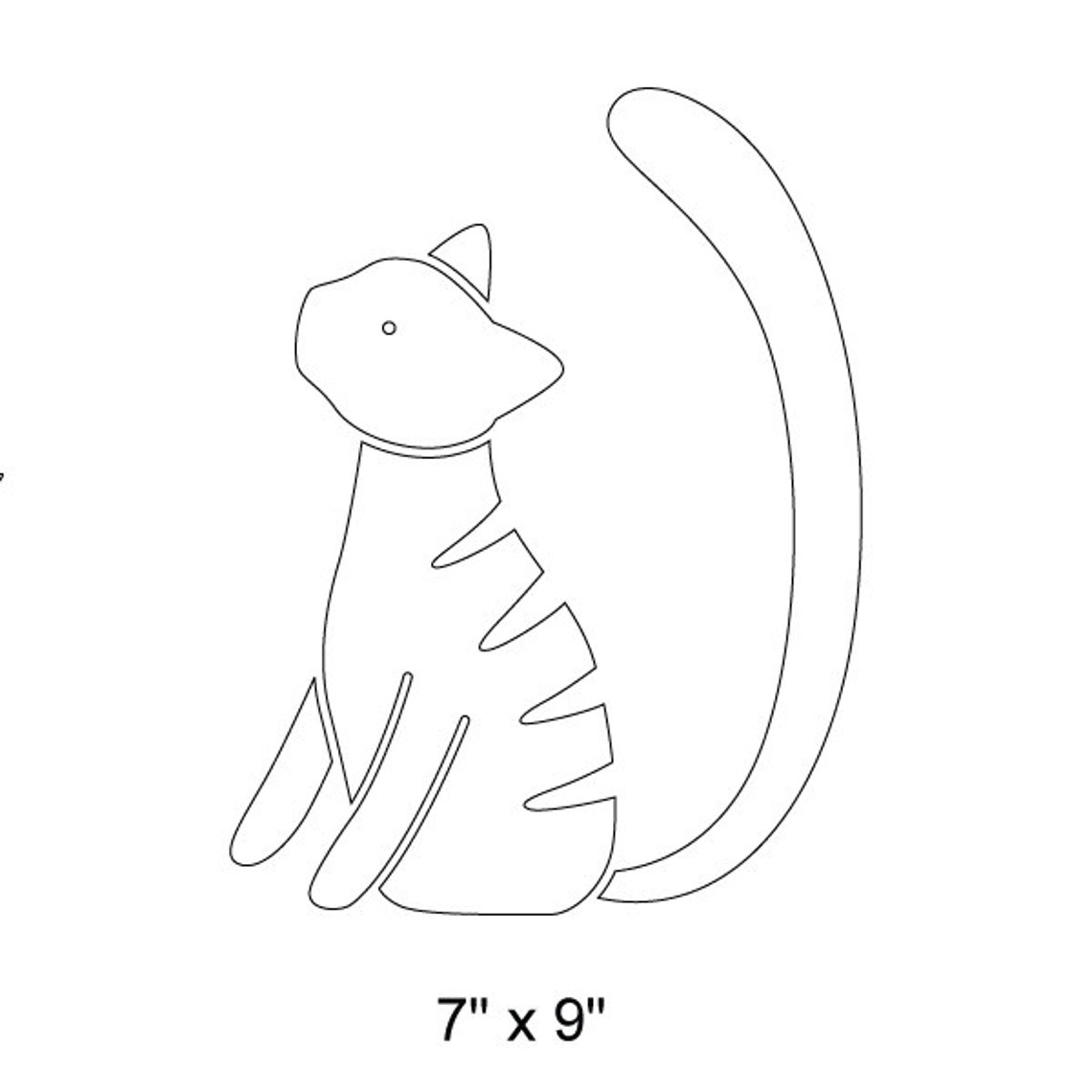 Tabby Cat Wall Stencil for Painting Kids or Baby Room Mural Etsy