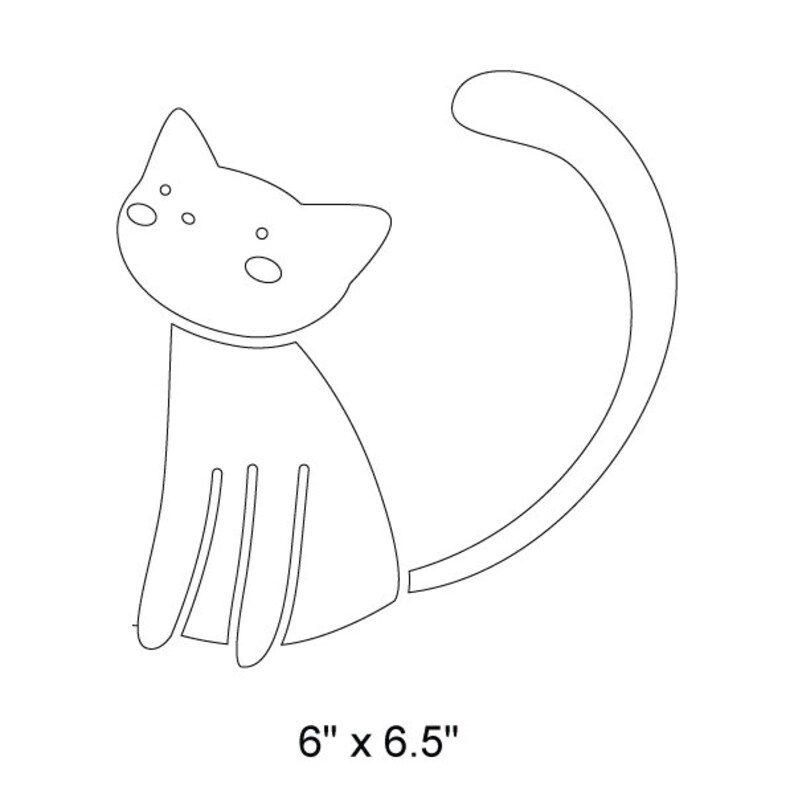 Cat Wall Stencil for Painting Kids or Baby Room Mural Etsy